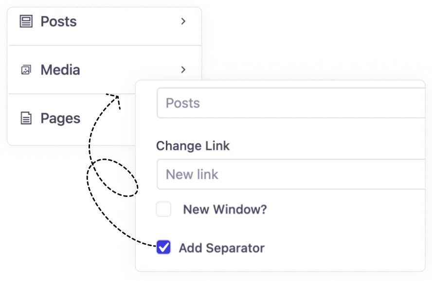 Add custom separator in Admin menu